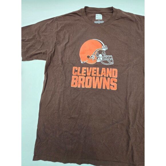 Cleveland Browns Fanatics Pro T-Shirt Size L 26 Vintage Style Brown & Orange - Picture 6 of 6